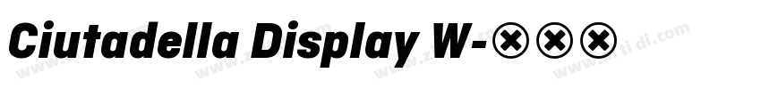 Ciutadella Display W字体转换